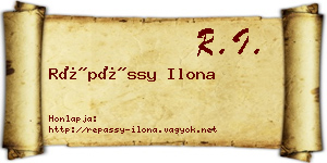 Répássy Ilona névjegykártya
