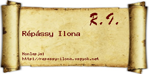 Répássy Ilona névjegykártya